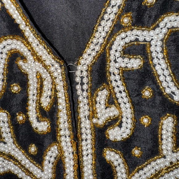 Laurence Kazar Pearl Beaded Top/Vest - Picture 4 of 6